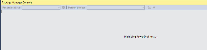 Nuget package manager intialize