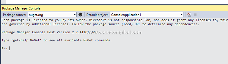 ef package manager console commands ef package manager console commands