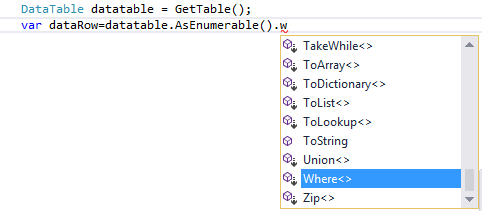 Using Linq queries in datatable